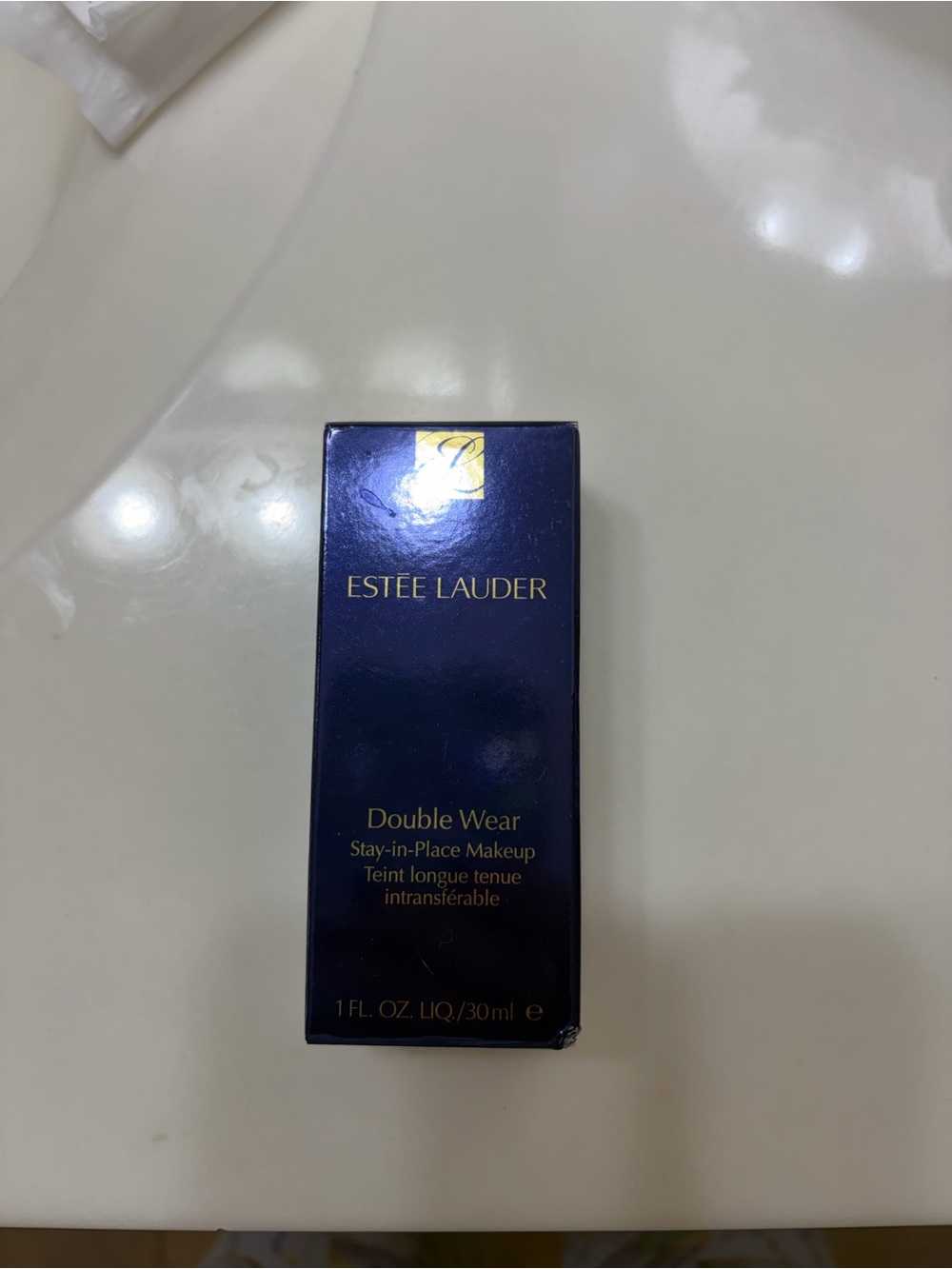 Estee Lauder Double Wear Foundation Box - Navy and Gold